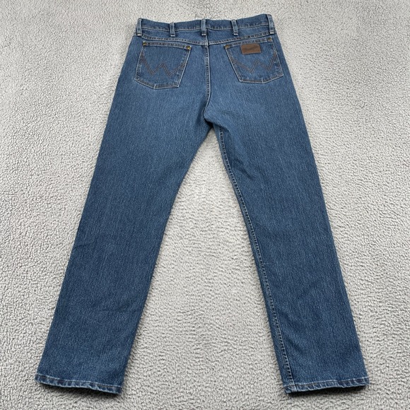 Wrangler Jeans Mens 34x32 Blue Cowboy Cut Premium Performance A103 Denim Pants - Picture 2 of 9